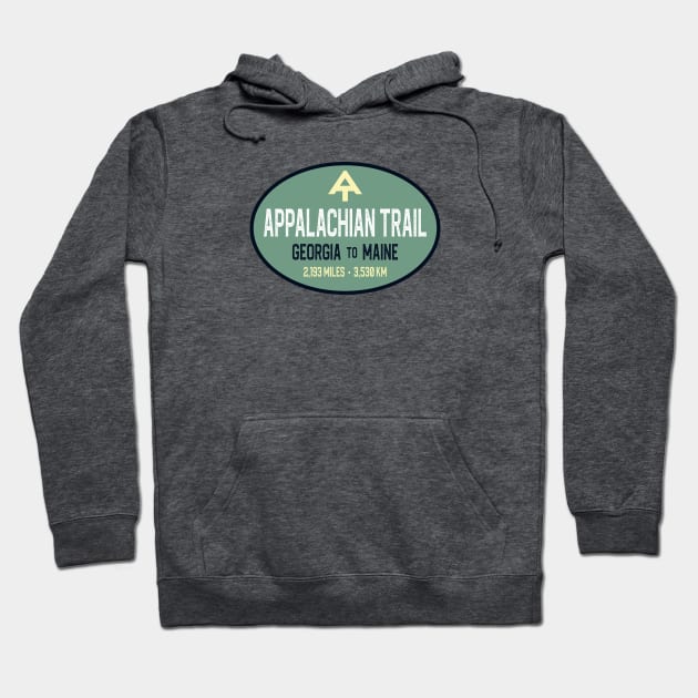 Appalachian Trail - Georgia to Main - Green Oval Hoodie by TGKelly